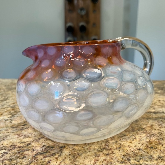 Victorian thumb print opalescent pitcher - Picture 10 of 10